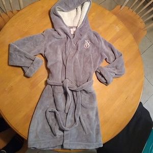 Cozy grey Victoria's Secret fleece robe - S